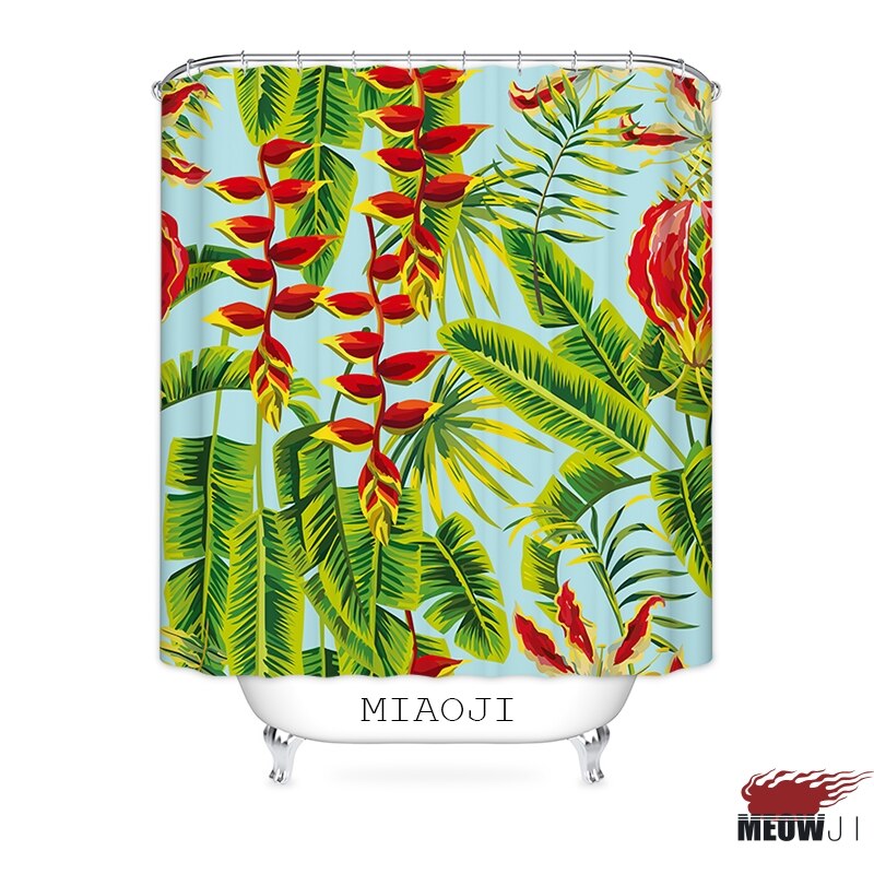 [MIAOJI] Ʒθ Ʈ Ͽ  Ÿ к긯  Ŀư   Ŀư پ ũ/[MIAOJI] Aromas Tropical Plants Hawaii Summer Style Fabric Shower Curtain Bathroom Decor Cu